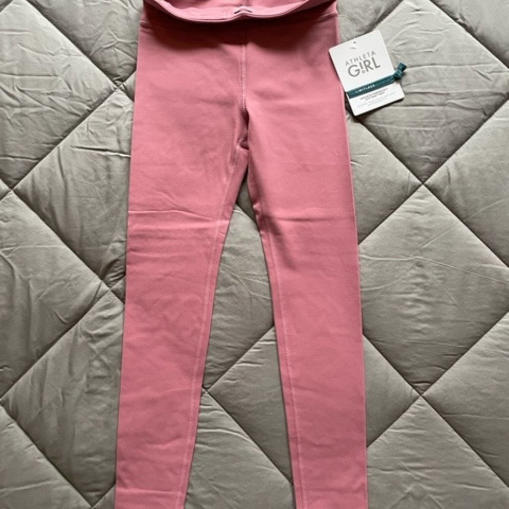 Athleta Girl tight, new, dusty rose, S7, legging